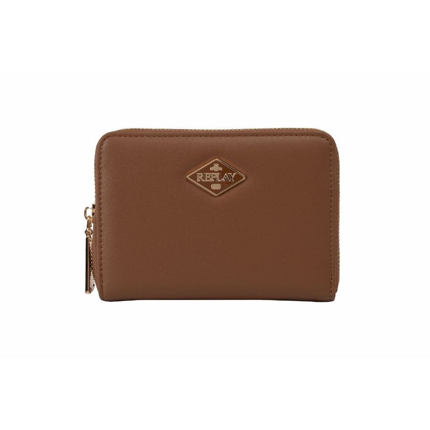Снимка на REPLAY ДАМСКО ПОРТМОНЕ SMALL PURSE WITH DIAMOND LOGO TAN