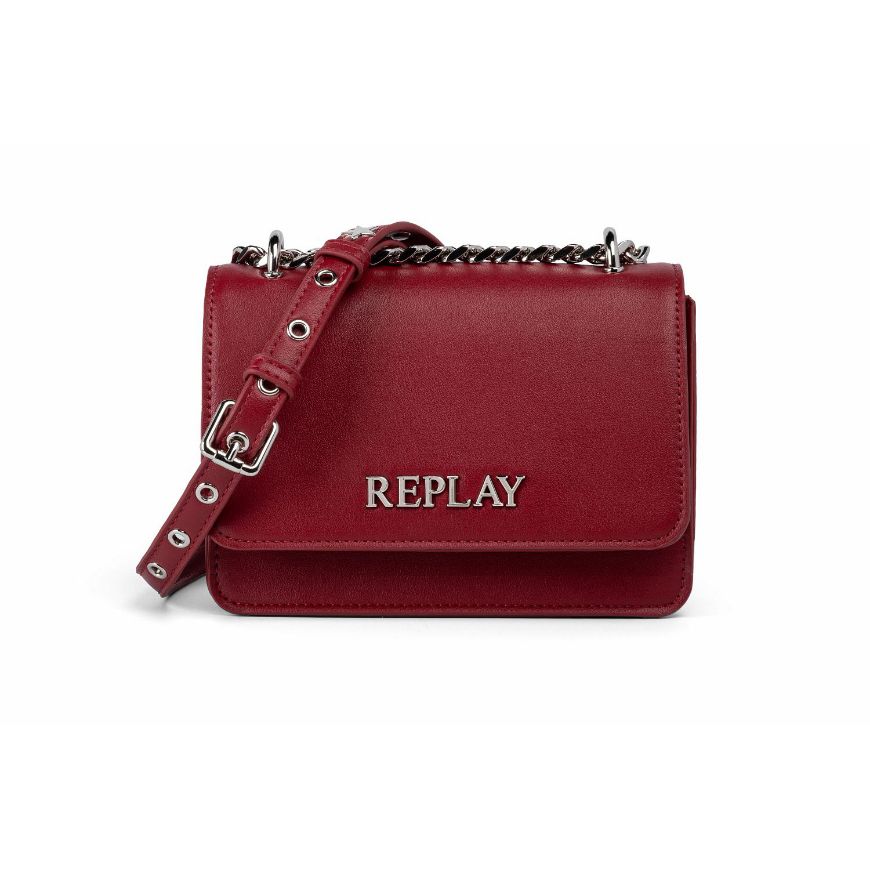Снимка на REPLAY ДАМСКА ЧАНТА CROSSBODY BAG WITH CHAIN RED