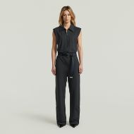 Picture of G-STAR WOMEN'S SOFT SCULPT BELTED JUMPSUIT DK LEGION BLUE 1