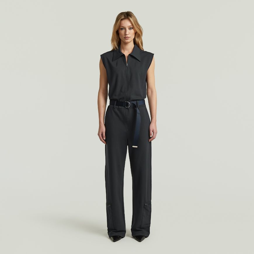 Picture of G-STAR WOMEN'S SOFT SCULPT BELTED JUMPSUIT DK LEGION BLUE