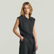 Picture of G-STAR WOMEN'S SOFT SCULPT BELTED JUMPSUIT DK LEGION BLUE 4
