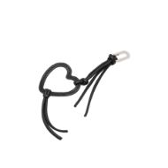 Picture of ALLSAINTS WOMEN'S HEART LEATHER BAG CHARM BLACK 3