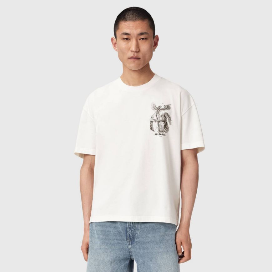 Снимка на ALLSAINTS МЪЖКА БЛУЗА SERAPH SHORT SLEEVE CREW CHALK WHITE