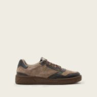 Picture of ALLSAINTS MEN'S REGAN LOW TOP DARK BROWN 1