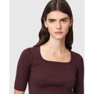 Picture of ALLSAINTS WOMEN'S CRUZ HALLY TOP BURNT BROWN 3