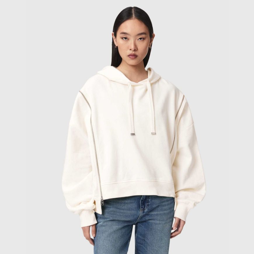 Picture of ALLSAINTS WOMEN'S CIARA HOODY FOSSIL WHITE