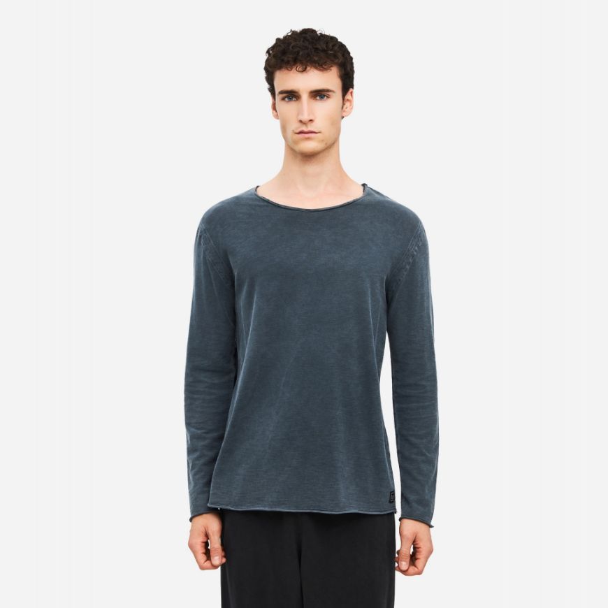 Picture of DIRTY LAUNDRY MEN'S RAW EDGES LONGSLEEVE VINTAGE BLUE