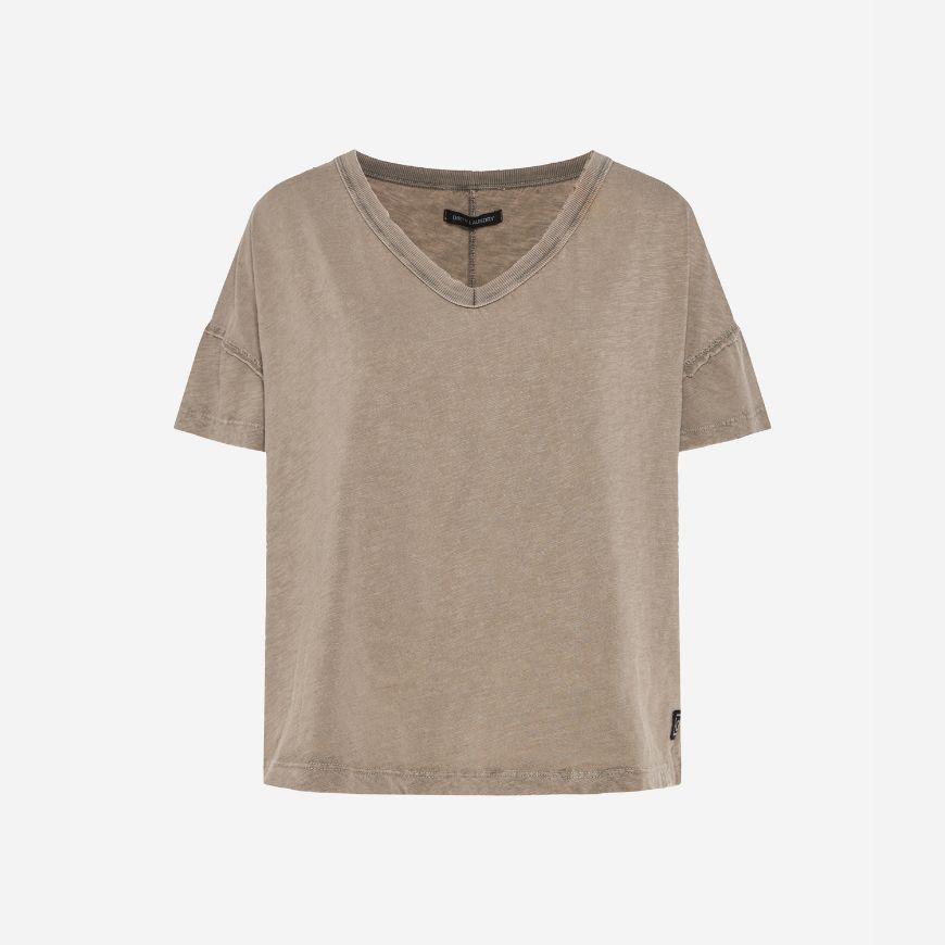 Снимка на DIRTY LAUNDRY ДАМСКИ ТОП OVERSIZED V-NECK T-SHIRT VINTAGE ROCK