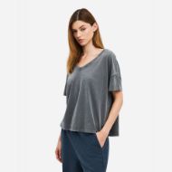 Снимка на DIRTY LAUNDRY ДАМСКИ ТОП OVERSIZED V-NECK T-SHIRT VINTAGE GREY 2