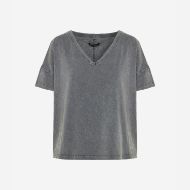 Снимка на DIRTY LAUNDRY ДАМСКИ ТОП OVERSIZED V-NECK T-SHIRT VINTAGE GREY 5