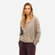 Снимка на DIRTY LAUNDRY ДАМСКИ ТОП V NECK RELAXED LONGSLEEVE VINTAGE ROCK 2