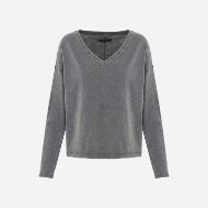 Снимка на DIRTY LAUNDRY ДАМСКИ ТОП V NECK RELAXED LONGSLEEVE VINTAGE GREY 5