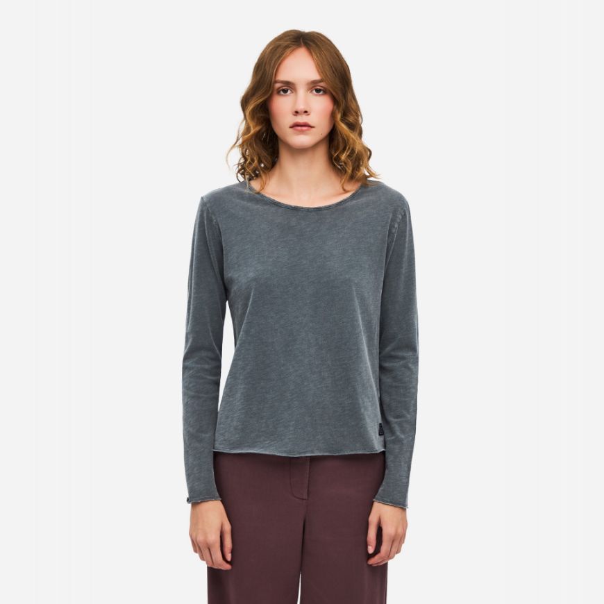 Снимка на DIRTY LAUNDRY ДАМСКИ ТОП ROUND NECK LONGSLEEVE VINTAGE GREY