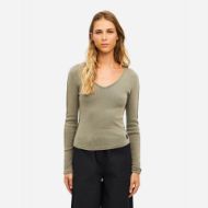 Снимка на DIRTY LAUNDRY ДАМСКИ ТОП V NECK RIB LONGSLEEVE VINTAGE ROCK 1