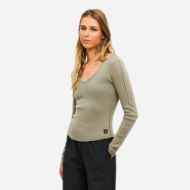 Снимка на DIRTY LAUNDRY ДАМСКИ ТОП V NECK RIB LONGSLEEVE VINTAGE ROCK 2