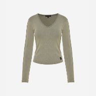Снимка на DIRTY LAUNDRY ДАМСКИ ТОП V NECK RIB LONGSLEEVE VINTAGE ROCK 5