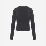 Снимка на DIRTY LAUNDRY ДАМСКИ ТОП V NECK RIB LONGSLEEVE VINTAGE BLACK 6