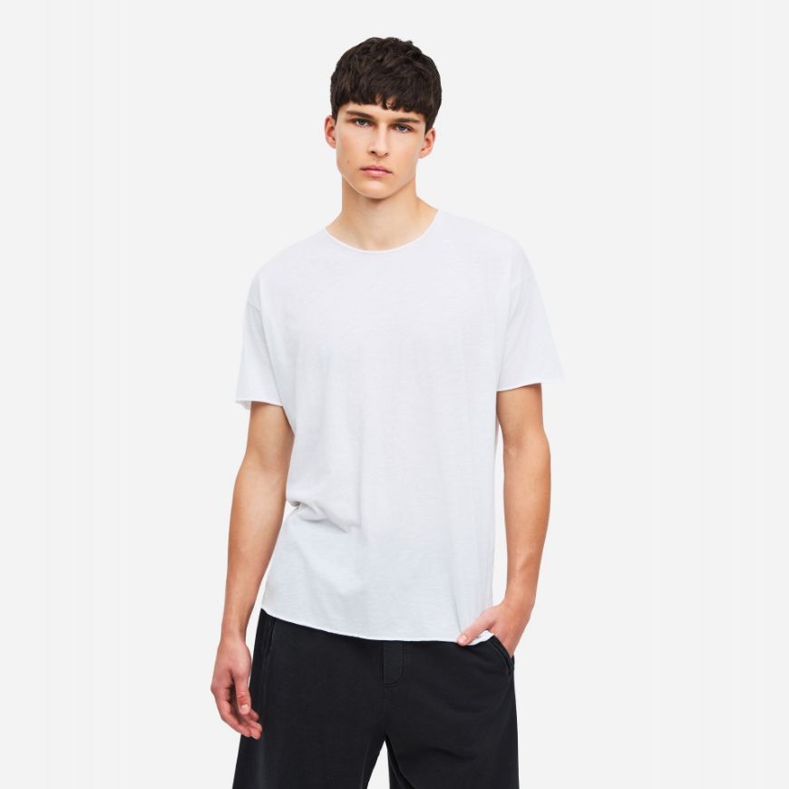 Picture of DIRTY LAUNDRY MEN'S RELAXED SLEEVES T-SHIRT WHITE