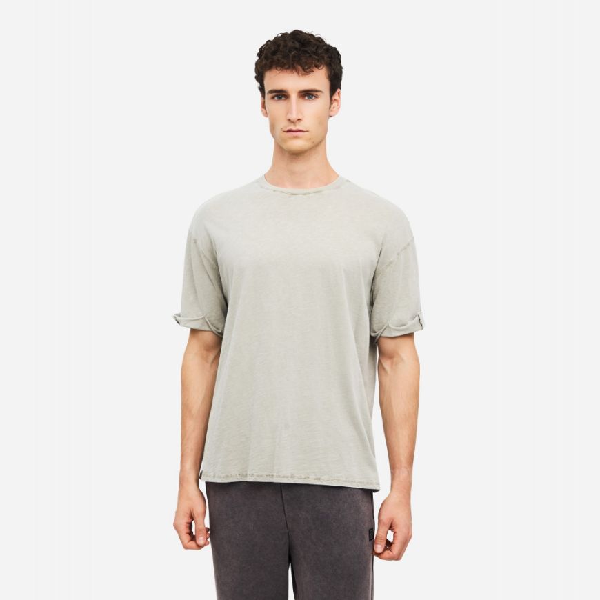 Picture of DIRTY LAUNDRY MEN'S OVERSIZED T-SHIRT WITH BACK DETAIL VINTAGE GREIGE