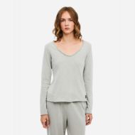 Снимка на DIRTY LAUNDRY ДАМСКИ ТОП SLUB LONGSLEEVE WITH RAW EDGES VINTAGE GREIGE 1