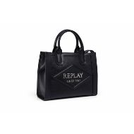Снимка на REPLAY ДАМСКА ЧАНТА HAMMERED AND PLAIN BAG WITH LARGE LOGO BLACK 2