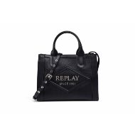 Снимка на REPLAY ДАМСКА ЧАНТА HAMMERED AND PLAIN BAG WITH LARGE LOGO BLACK 1
