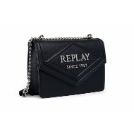 Снимка на REPLAY ДАМСКА ЧАНТА HAMMERED AND PLAIN CROSSBODY BAG WITH LARGE LOGO BLACK 2