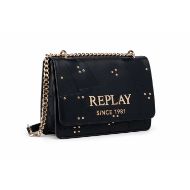 Снимка на REPLAY ДАМСКА ЧАНТА PATCHWORK EFFECT CROSSBODY BAG BLACK+GOLD 2