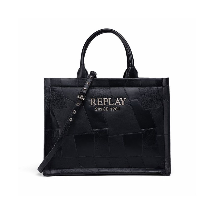 Снимка на REPLAY ДАМСКА ЧАНТА PATCHWORK EFFECT SHOPPER BAG BLACK