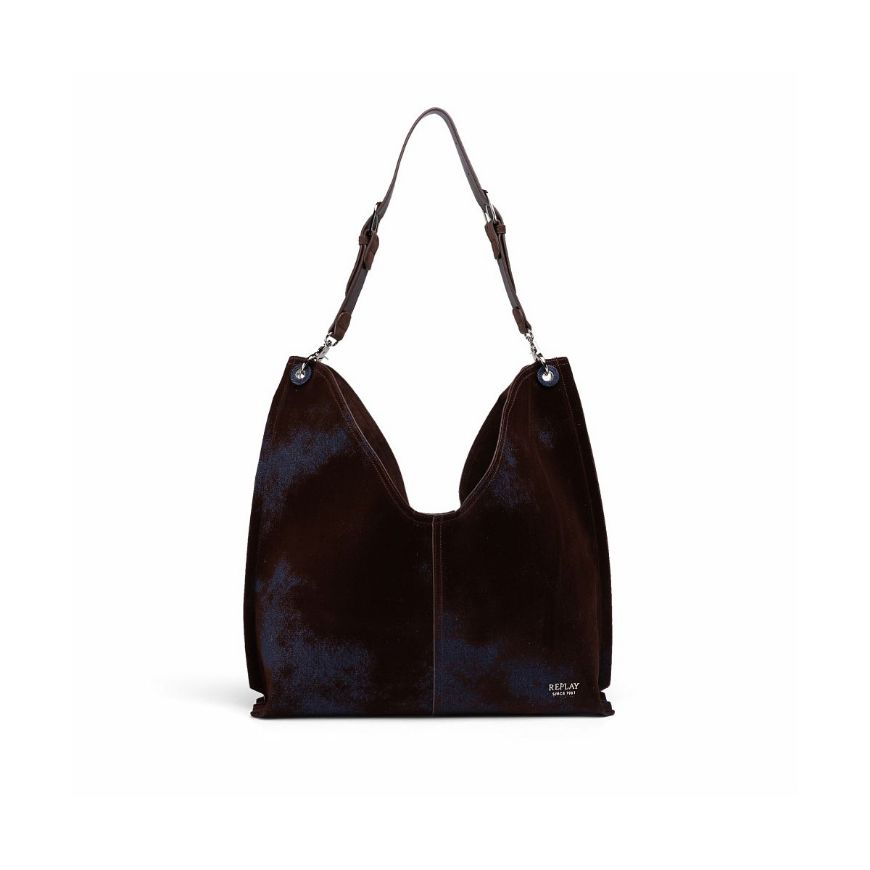 Снимка на REPLAY ДАМСКА ЧАНТА FLOCKED DENIM SHOPPER BAG OVERDYED INDIGO