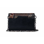 Picture of REPLAY WOMEN'S SMALL PLAIN PURSE WITH EMBROIDERRIES AND CHAIN BLACK 3