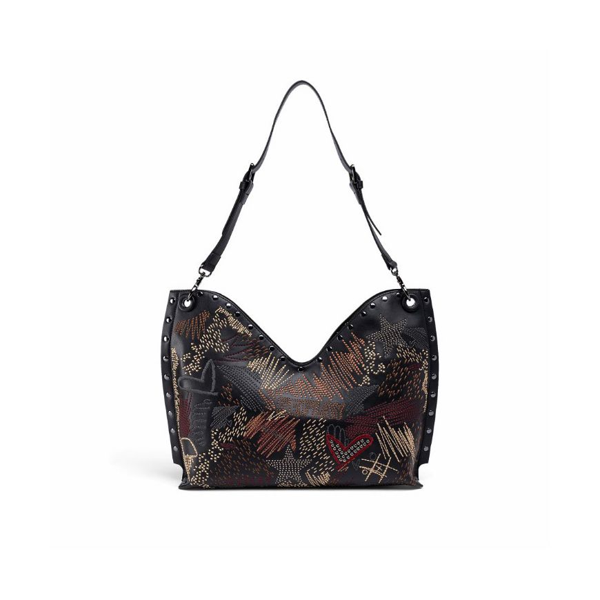 Снимка на REPLAY ДАМСКА ЧАНТА SHOPPER BAG WITH EMBROIDERY AND STUDS BLACK