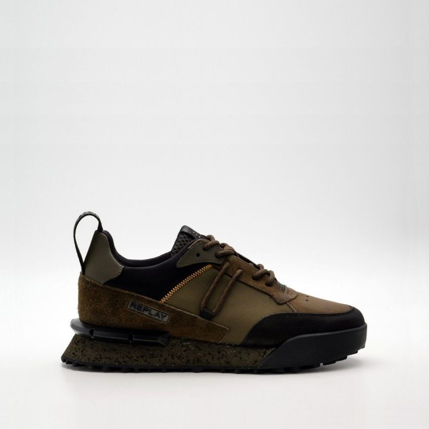 Picture of REPLAY MEN'S FIELD  JUPITER MORE SNEAKERS MILITARY GREEN