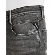 Снимка на REPLAY МЪЖКИ ДЕНИМ ANBASS SLIM-FIT WHITE WEFT BLACK STRETCH DENIM JEANS DARK GREY 7
