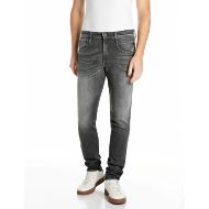 Снимка на REPLAY МЪЖКИ ДЕНИМ ANBASS SLIM-FIT WHITE WEFT BLACK STRETCH DENIM JEANS DARK GREY 1