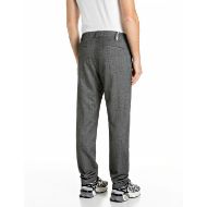 Снимка на REPLAY МЪЖКИ ПАНТАЛОН TAPERED-FIT HERRINGBONE TROUSERS BLACK/NAT.WHITE HERRINGBONE 3
