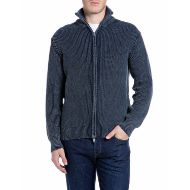 Снимка на REPLAY МЪЖКА ЖИЛЕТКА FULL-ZIP HIGH NECK COTTON CARDIGAN TOTAL ECLIPSE 1