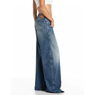 Снимка на REPLAY ДАМСКИ ДЕНИМ HALLEBE BARREL-FIT RECYCLED COTTON DENIM JEANS MEDIUM BLUE 4