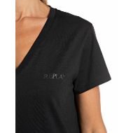 Снимка на REPLAY ДАМСКИ ТОП OVERSIZED V-NECK JERSEY T-SHIRT BLACK 4