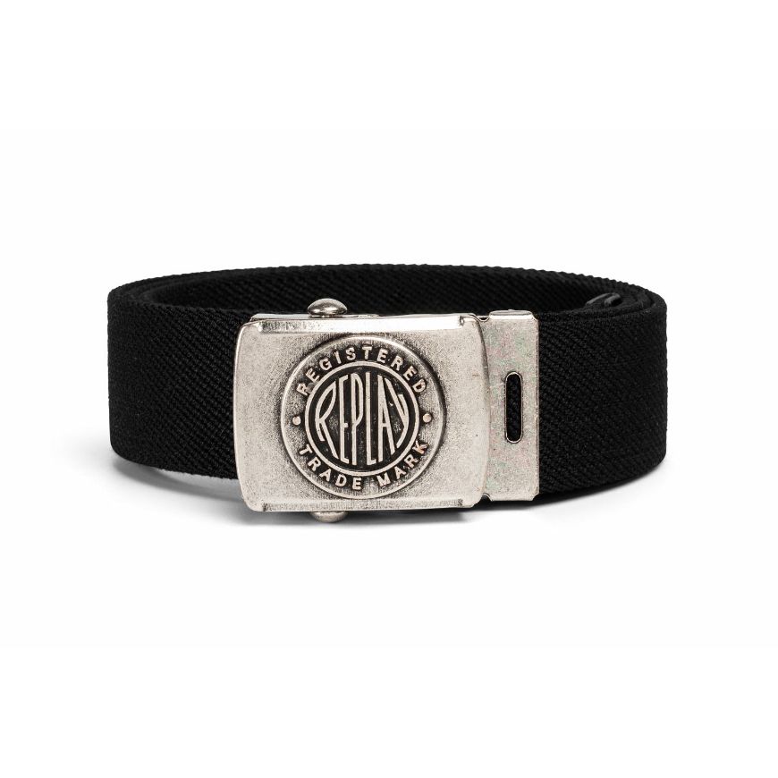 Picture of REPLAY MEN'S FABRIC BELT WITH METAL BUCKLE BLACK