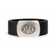 Picture of REPLAY UNISEX BUFFALO LEATHER BELT WITH METAL BUCKLE BLACK 1