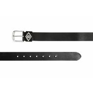 Picture of REPLAY UNISEX PULL UP LEATHER BELT WITH DIAMOND LOGO BLACK 2