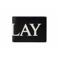 Picture of REPLAY MEN'S HAMMERED COW LEATHER WALLET WITH LETTERING BLACK 1