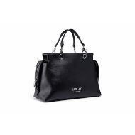 Picture of REPLAY WOMEN'S VINTAGE LOOK LARGE CROSSBODY BAG WITH LOGO BLACK 2