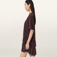 Picture of ALLSAINTS WOMEN'S FEYRE RELAXED FIT MINI DRESS BURGUNDY RED 2