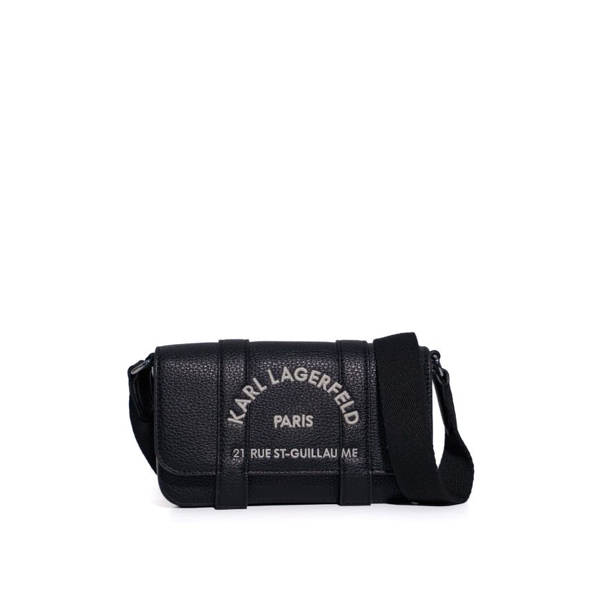 Picture of KARL LAGERFELD WOMEN'S RSG MINI FLAP CB EMBROIDERED BLACK