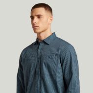 Снимка на G-STAR МЪЖКА РИЗА DOUBLE PINSTRIPE REGULAR SHIRT VINTAGE NAVY DOUBLE PINSTRIPE 3