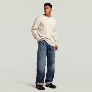 Снимка на G-STAR МЪЖКА БЛУЗА SHRUNKEN SLIM RIB HENLEY T-SHIRT WHITEBAIT 4