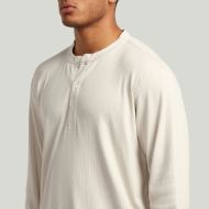 Снимка на G-STAR МЪЖКА БЛУЗА SHRUNKEN SLIM RIB HENLEY T-SHIRT WHITEBAIT 3