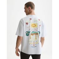 Picture of SCOTCH&SODA MEN'S FRONT AND BACK ARTWORK LOOSE FIT T-SHIRT - GREY DAWN 5